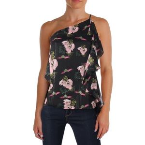 ❗️NWT ❗️AQUA METALLIC FLORAL BLOUSE XS